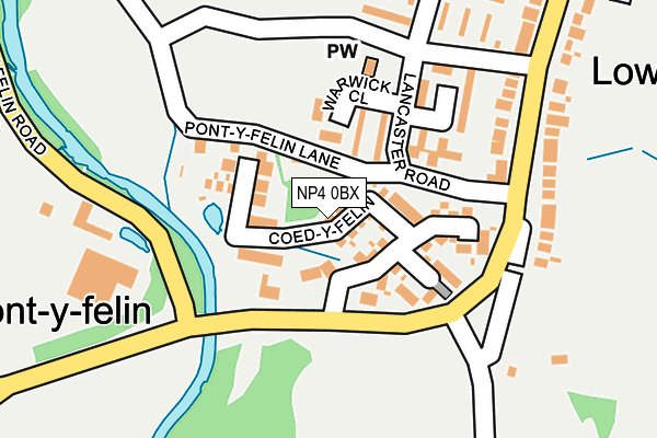 NP4 0BX map - OS OpenMap – Local (Ordnance Survey)