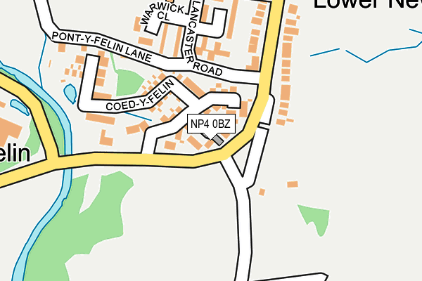 NP4 0BZ map - OS OpenMap – Local (Ordnance Survey)
