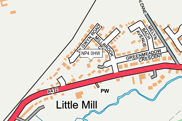 NP4 0HW map - OS OpenMap – Local (Ordnance Survey)