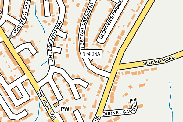 NP4 0NA map - OS OpenMap – Local (Ordnance Survey)