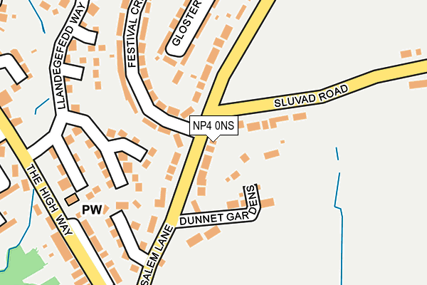 NP4 0NS map - OS OpenMap – Local (Ordnance Survey)