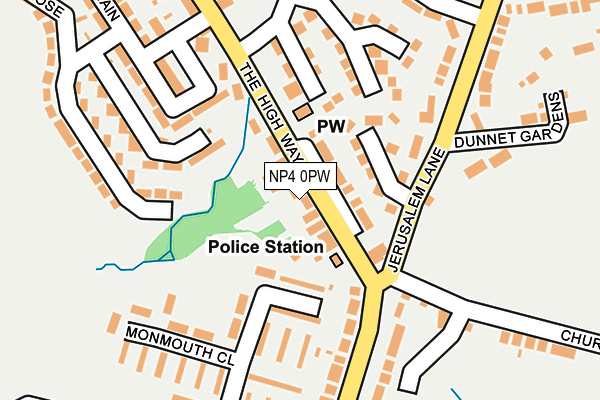 NP4 0PW map - OS OpenMap – Local (Ordnance Survey)