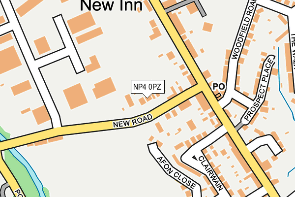 NP4 0PZ map - OS OpenMap – Local (Ordnance Survey)