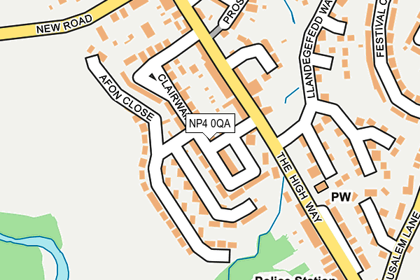 NP4 0QA map - OS OpenMap – Local (Ordnance Survey)