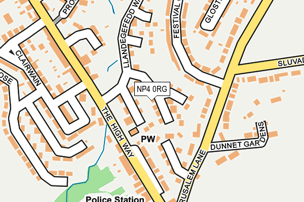 NP4 0RG map - OS OpenMap – Local (Ordnance Survey)