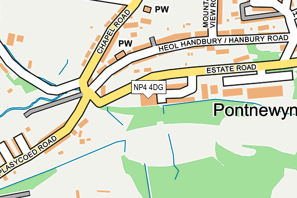 NP4 4DG map - OS OpenMap – Local (Ordnance Survey)