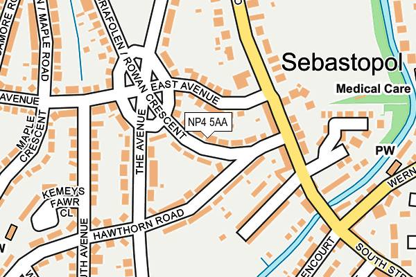 NP4 5AA map - OS OpenMap – Local (Ordnance Survey)