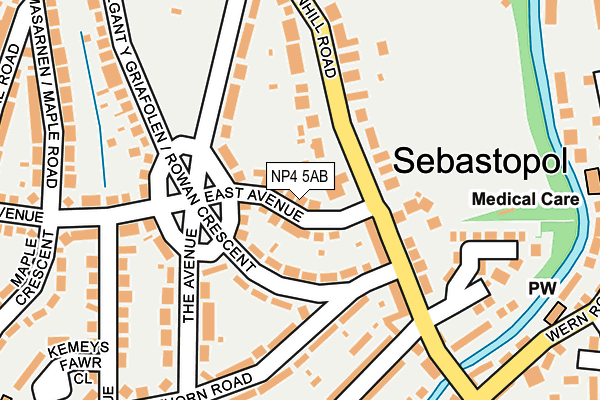 NP4 5AB map - OS OpenMap – Local (Ordnance Survey)