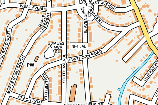 NP4 5AE map - OS OpenMap – Local (Ordnance Survey)