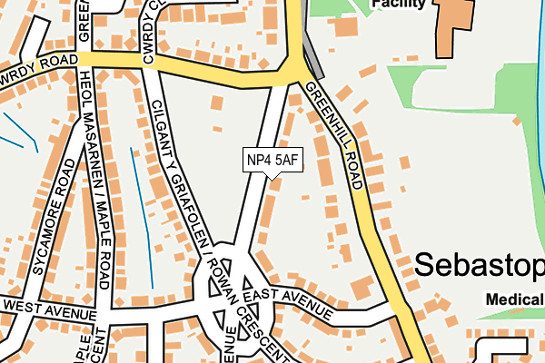 NP4 5AF map - OS OpenMap – Local (Ordnance Survey)