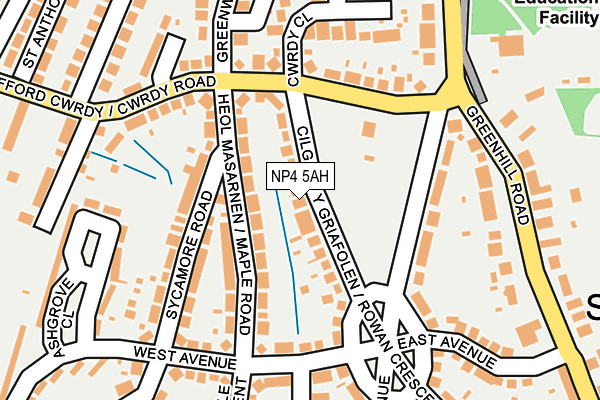 NP4 5AH map - OS OpenMap – Local (Ordnance Survey)