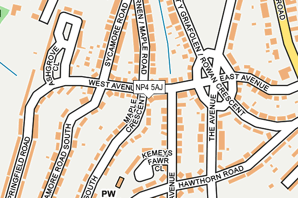 NP4 5AJ map - OS OpenMap – Local (Ordnance Survey)