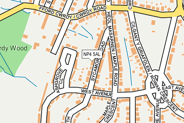 NP4 5AL map - OS OpenMap – Local (Ordnance Survey)