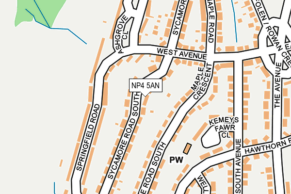 NP4 5AN map - OS OpenMap – Local (Ordnance Survey)