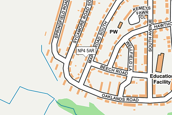 NP4 5AR map - OS OpenMap – Local (Ordnance Survey)