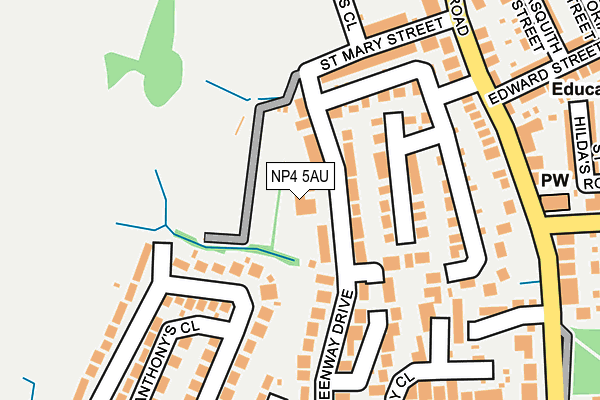 NP4 5AU map - OS OpenMap – Local (Ordnance Survey)