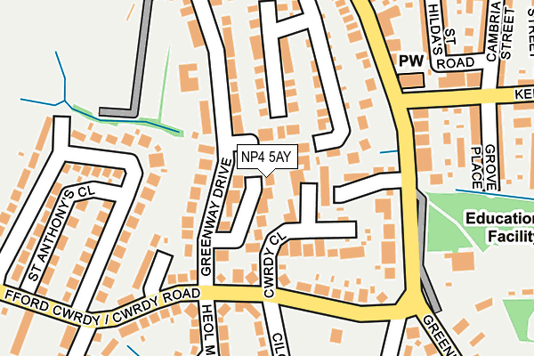 NP4 5AY map - OS OpenMap – Local (Ordnance Survey)