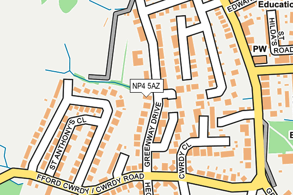 NP4 5AZ map - OS OpenMap – Local (Ordnance Survey)