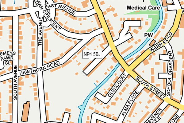 NP4 5BJ map - OS OpenMap – Local (Ordnance Survey)