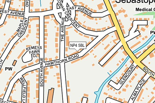 NP4 5BL map - OS OpenMap – Local (Ordnance Survey)