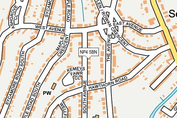 NP4 5BN map - OS OpenMap – Local (Ordnance Survey)