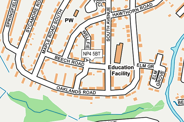 NP4 5BT map - OS OpenMap – Local (Ordnance Survey)