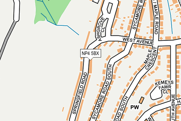 NP4 5BX map - OS OpenMap – Local (Ordnance Survey)