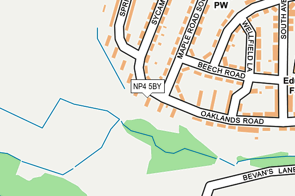 NP4 5BY map - OS OpenMap – Local (Ordnance Survey)