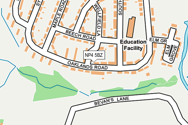 NP4 5BZ map - OS OpenMap – Local (Ordnance Survey)