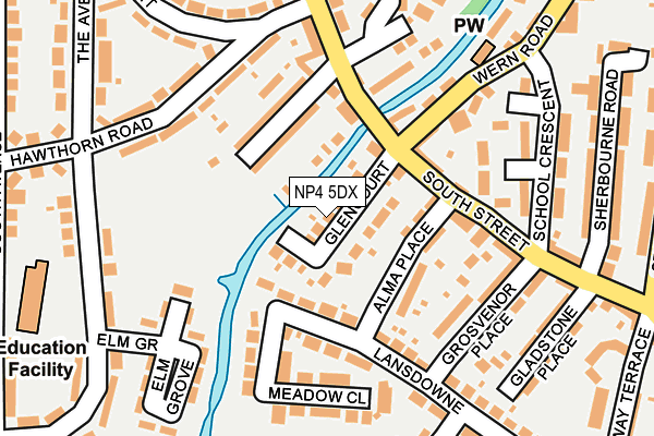 NP4 5DX map - OS OpenMap – Local (Ordnance Survey)