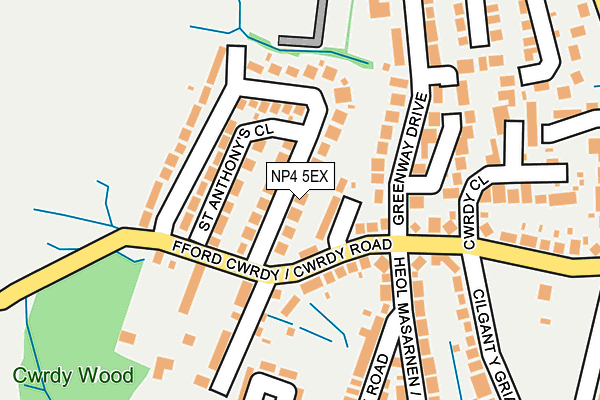NP4 5EX map - OS OpenMap – Local (Ordnance Survey)