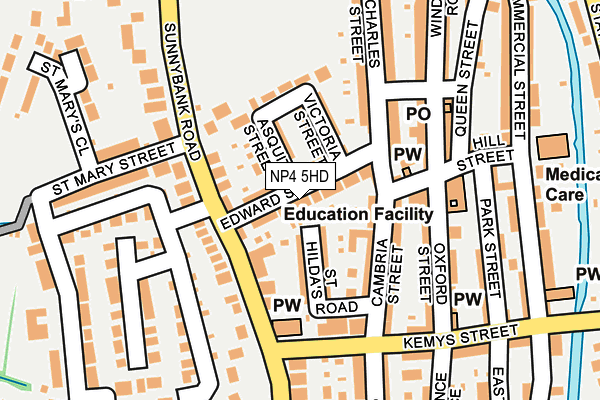 NP4 5HD map - OS OpenMap – Local (Ordnance Survey)
