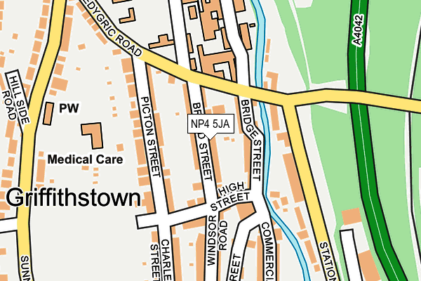 NP4 5JA map - OS OpenMap – Local (Ordnance Survey)
