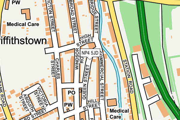 NP4 5JD map - OS OpenMap – Local (Ordnance Survey)