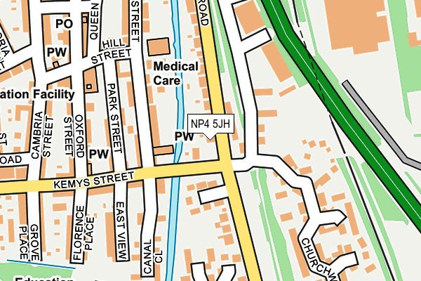 NP4 5JH map - OS OpenMap – Local (Ordnance Survey)