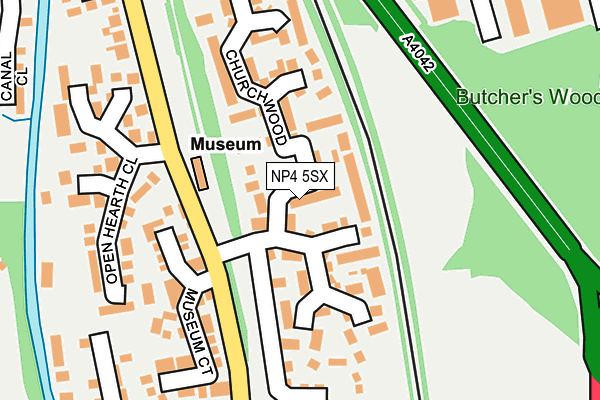NP4 5SX map - OS OpenMap – Local (Ordnance Survey)