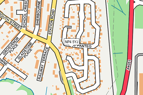 NP4 5YJ map - OS OpenMap – Local (Ordnance Survey)