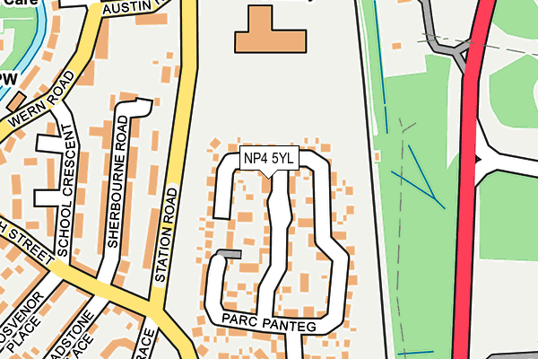 NP4 5YL map - OS OpenMap – Local (Ordnance Survey)