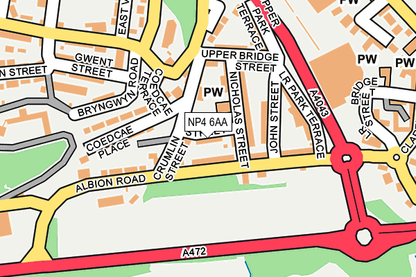 NP4 6AA map - OS OpenMap – Local (Ordnance Survey)