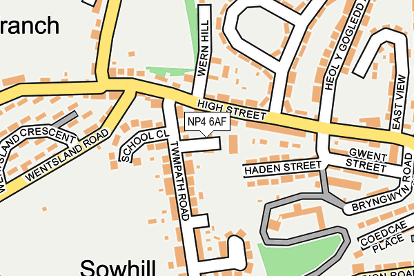 NP4 6AF map - OS OpenMap – Local (Ordnance Survey)