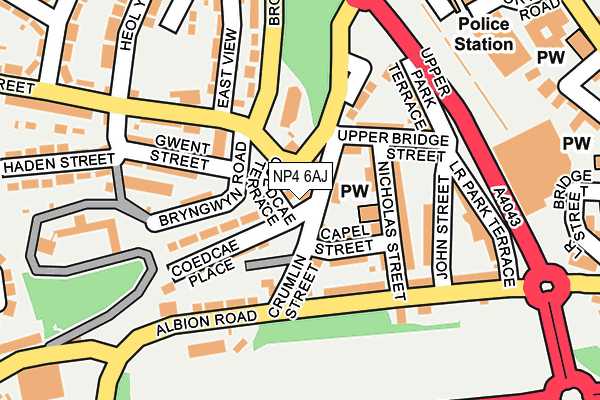 NP4 6AJ map - OS OpenMap – Local (Ordnance Survey)