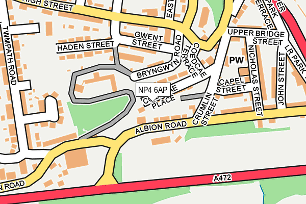 NP4 6AP map - OS OpenMap – Local (Ordnance Survey)