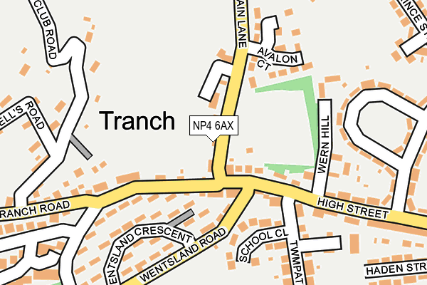NP4 6AX map - OS OpenMap – Local (Ordnance Survey)