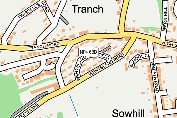 NP4 6BD map - OS OpenMap – Local (Ordnance Survey)