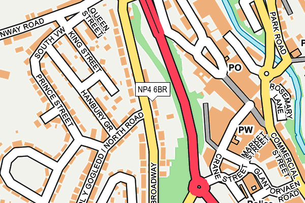 NP4 6BR map - OS OpenMap – Local (Ordnance Survey)