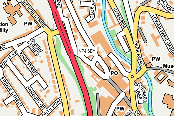 NP4 6BY map - OS OpenMap – Local (Ordnance Survey)