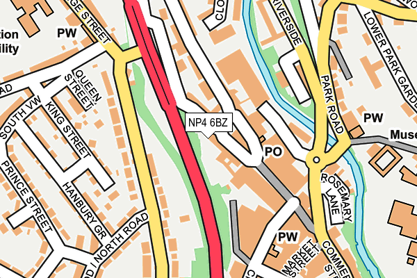 NP4 6BZ map - OS OpenMap – Local (Ordnance Survey)