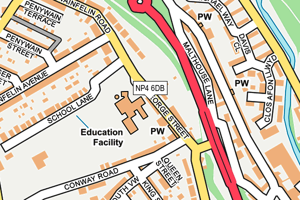 NP4 6DB map - OS OpenMap – Local (Ordnance Survey)