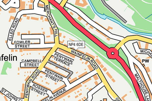 NP4 6DE map - OS OpenMap – Local (Ordnance Survey)