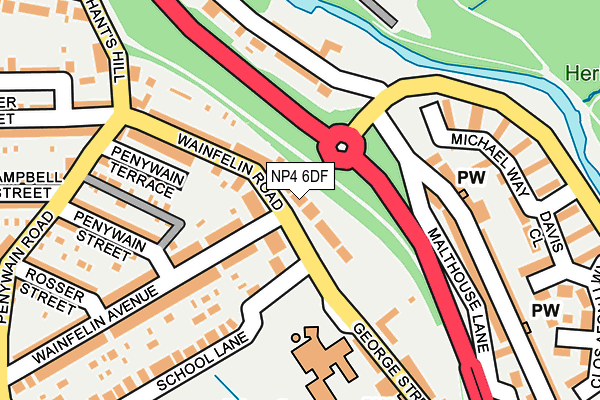 NP4 6DF map - OS OpenMap – Local (Ordnance Survey)